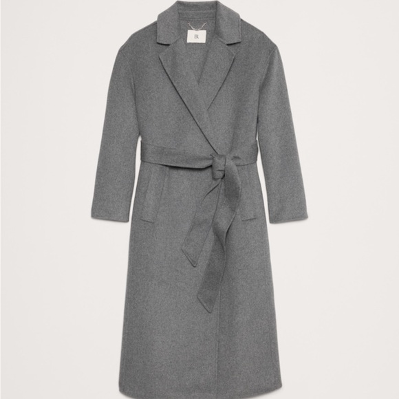 NWT Banana Republic Black Double Faced Wrap Coat Size Small Petite. - Picture 5 of 12